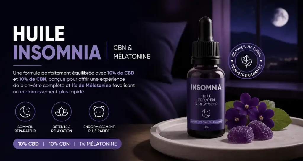 HUILE INSOMNIA⎜CBN & Mélatonine