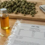 cbc cbd : huile ambrée, certificat d’analyse et bandelettes