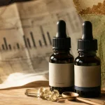 CBG vs CBD : flacons huile et pipettes pour détente et clarté