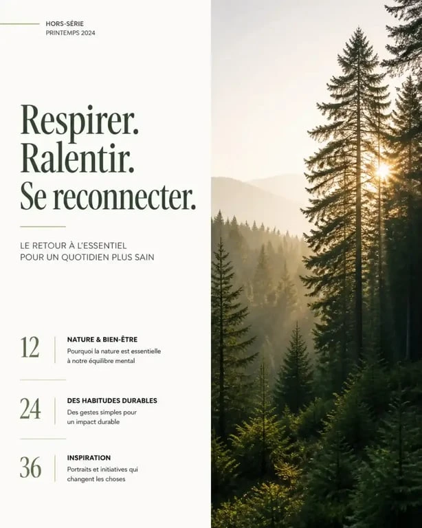 Paysage naturel serein pour illustrer une citation sur la beauté naturelle
