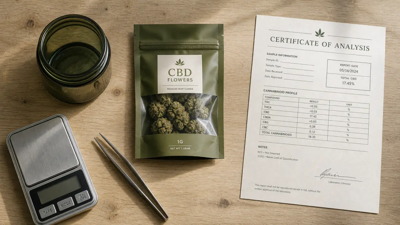Fleur cbd 0 thc et certificat d’analyse THC