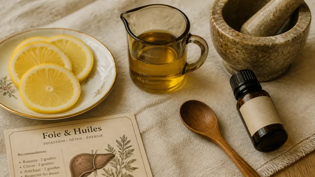 Foie et huiles essentielles : quelles essences choisir pour la digestion, la détox et les précautions