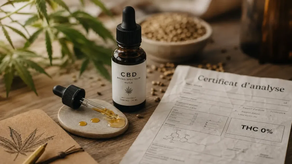 Sans THC, mais plus riche qu’un isolat : l’huile de CBD broad spectrum