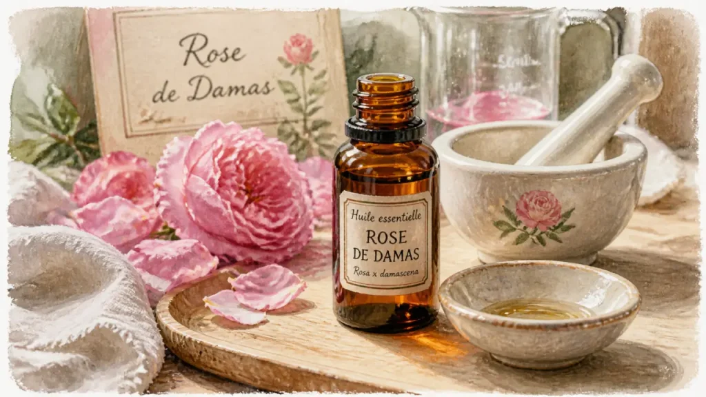 Huile essentielle de rose de Damas : pourquoi la diluer à 5 %, et quels gestes éviter