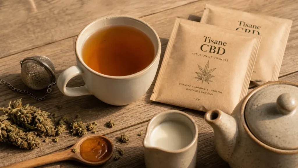 Tisane CBD : chaleur douce, corps gras et dosage pour éviter les erreurs