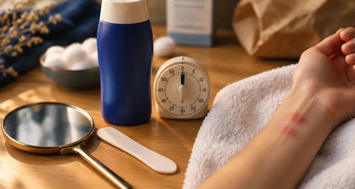 Crème dépilatoire visage danger : test cutané sur poignet