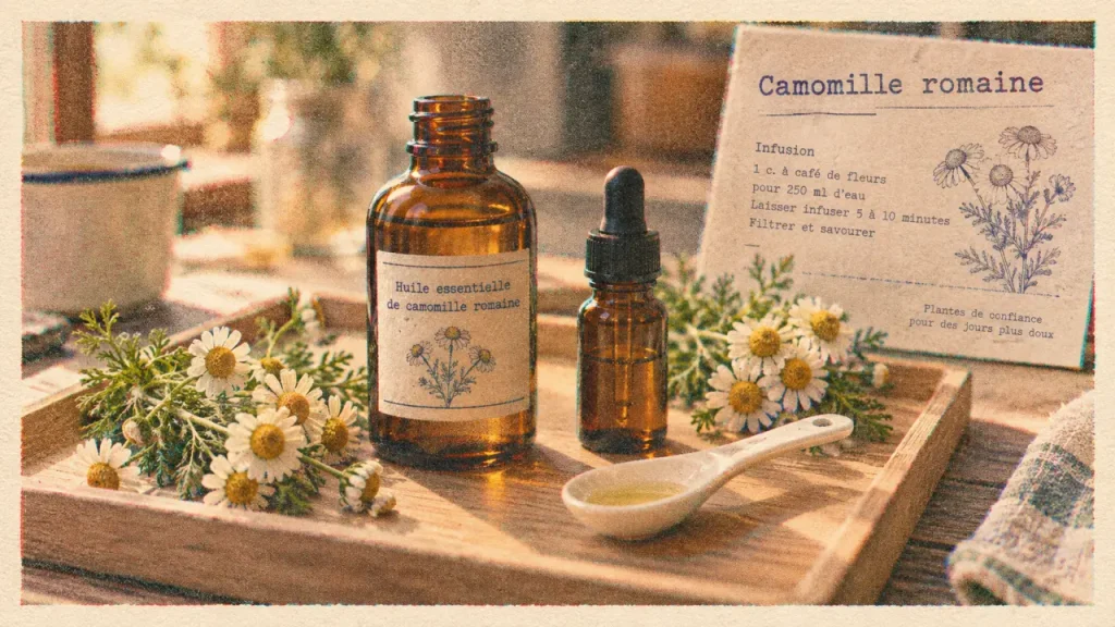 Huile essentielle de camomille romaine : 3 usages clés pour apaiser le corps et l&rsquo;esprit