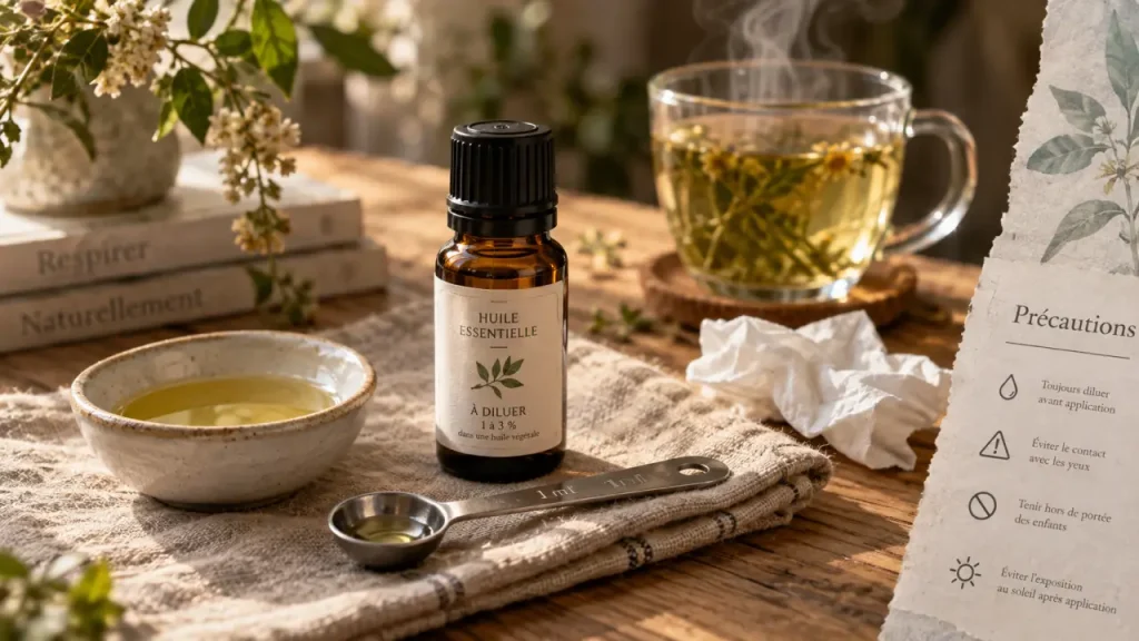 Huiles essentielles et mal de gorge : choisissez selon le symptôme sans irriter votre gorge