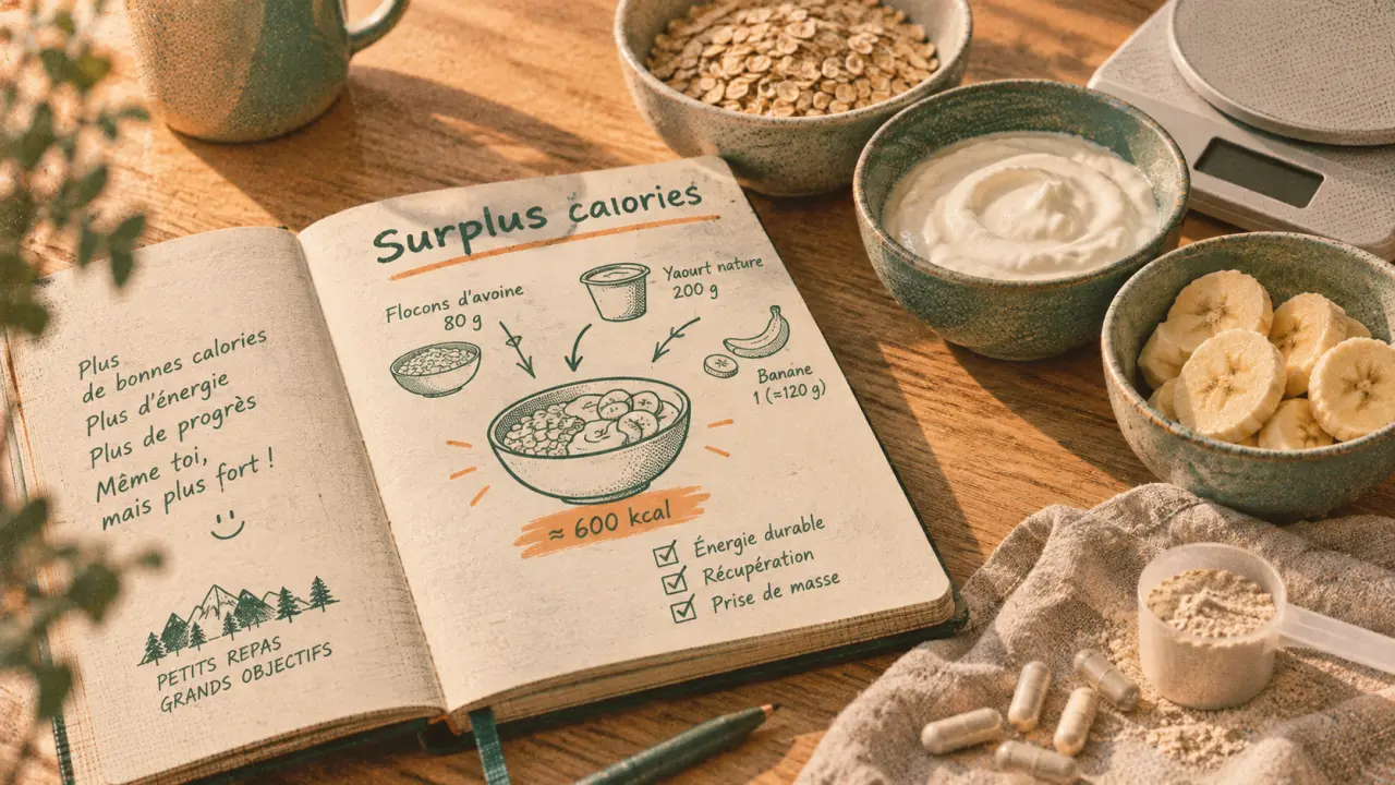Compléments alimentaires pour grossir avec surplus calorique et aliments