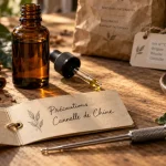 Huiles essentielles cannelle de chine : flacon ambré avec compte-gouttes